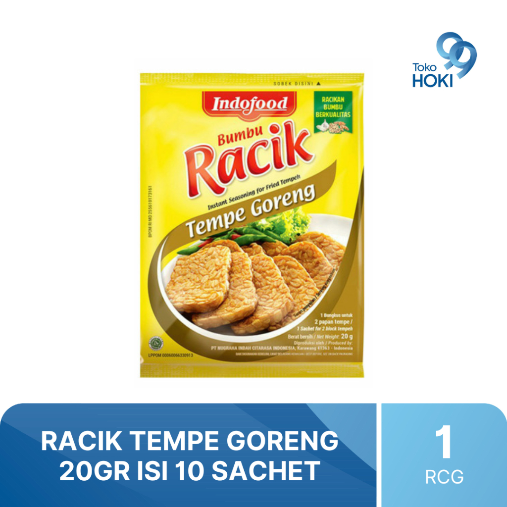 

INDOFOOD RACIK TEMPE GORENG 20GR ISI 10 SACHET