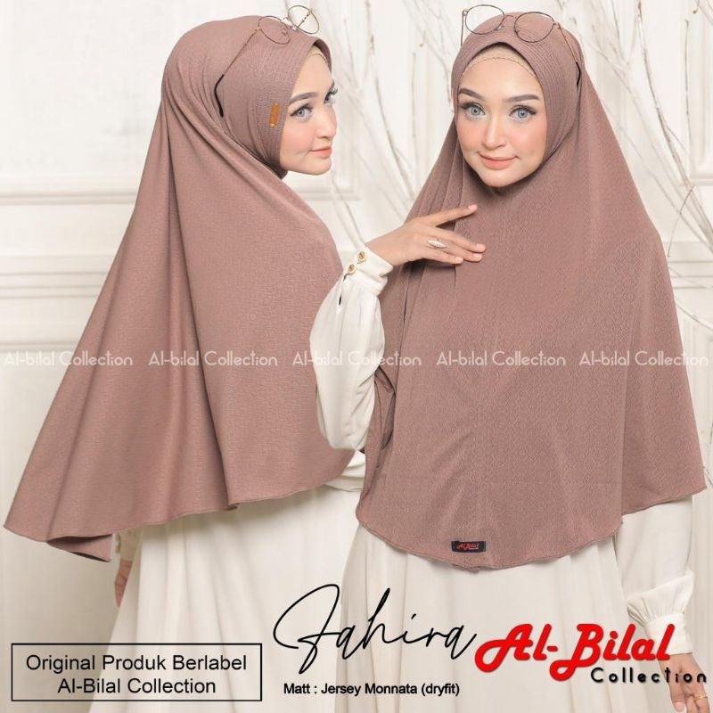 (Al Bilal Hijab) ZAHIRA XL •jilbab instan jumbo jersey monnata dryfit•hijab instan pet syari motif