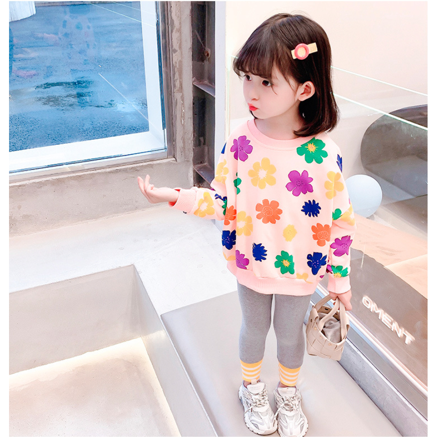 babyfit FLOWER SWEATER [3-8thn] baju anak perempuan lengan panjang nyl-0614 korean style blouse