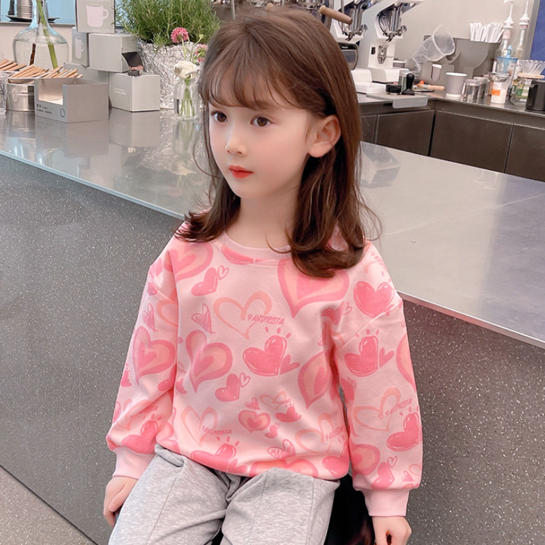 babyfit [3-8thn] CHUNA sweater love pink anak perempuan baju blouse atasan lengan panjang import nyl-0614