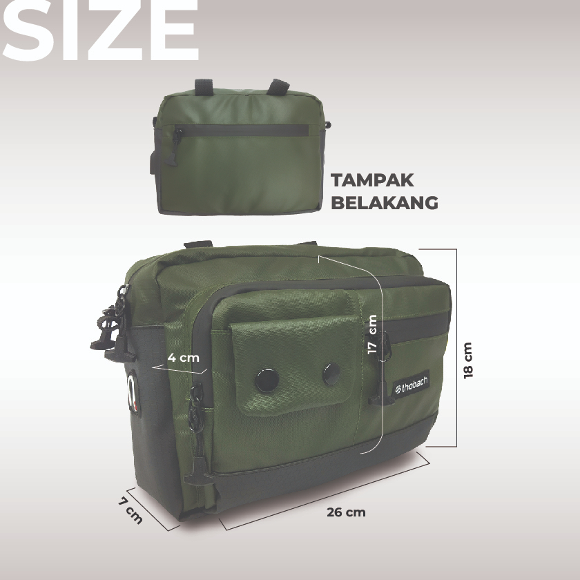 THOBACH - TAS SELEMPANG ANTI AIR TROJAN SLING BAG WATERPROOF