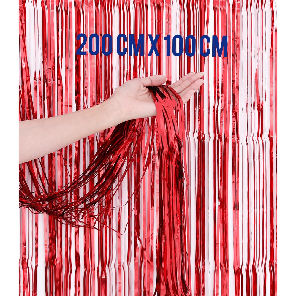 TIRAI FOIL 2 X 1 M MERAH PUTIH DEKORASI 17 AGUSTUS