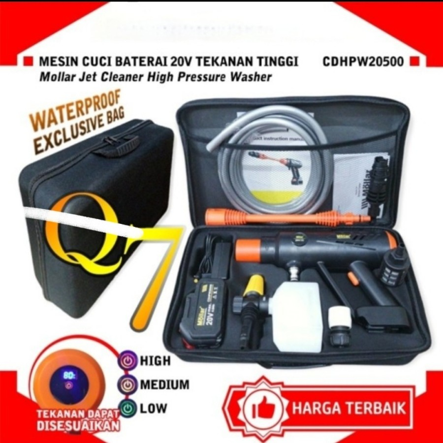 JET CLEANER CORDLESS DIGITAL STEAM 3 MODEL MOLLAR CDHPW20500 Q7