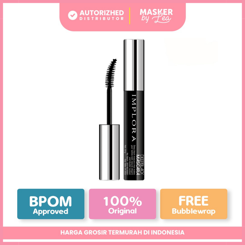 IMPLORA Deep Black Mascara / Maskara Implora Longlasting Extra Volume &amp; Extra Thick