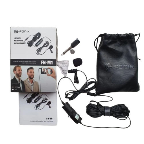 E-Fonik FN-M1 Lavalier Microphone Clip On/Mic Hp,Kamera,Laptop