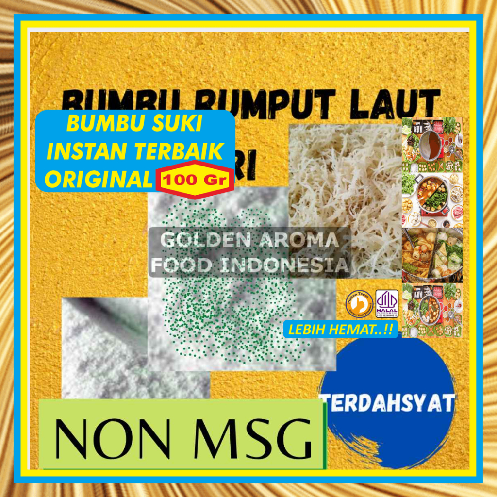

Bumbu Hotpot Instan Rumput Laut Putih Nori Non MSG 100Gr Sample Rumput Laut Putih Nori Kecil Tanpa MSG Kecil Halal Suki Steamboat Shabu Sabu Kuah Soup Original Stemboat Steambot Steamboot Sukiyaki Grill Bakar Instant Gafi Murah Enak Terbaik Premium Promo