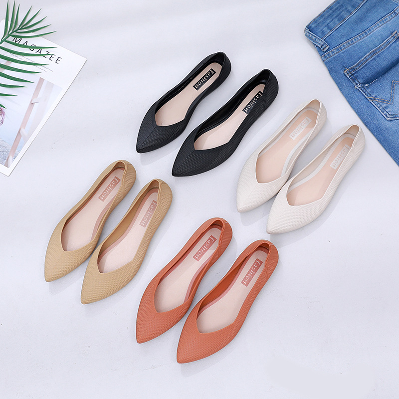 Sepatu Slop Flat Wanita Model Slip On Polos Fashion Korea Style Kasual Cewek Satu7an SPT-74