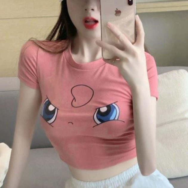 【MISSHONEY】Women Tshirt Crop Top Lengan Pendek 2176