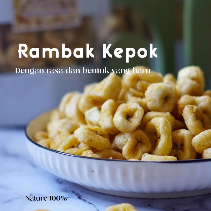 

Rambak Kepok / Keripik Pisang Oven 100 Gram Premium