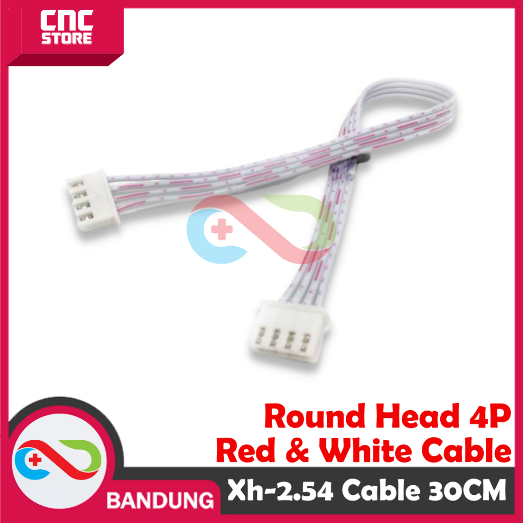 XH-2.54 4P DOUBLE-HEAD 4P RED AND WHITE CABLE 30CM