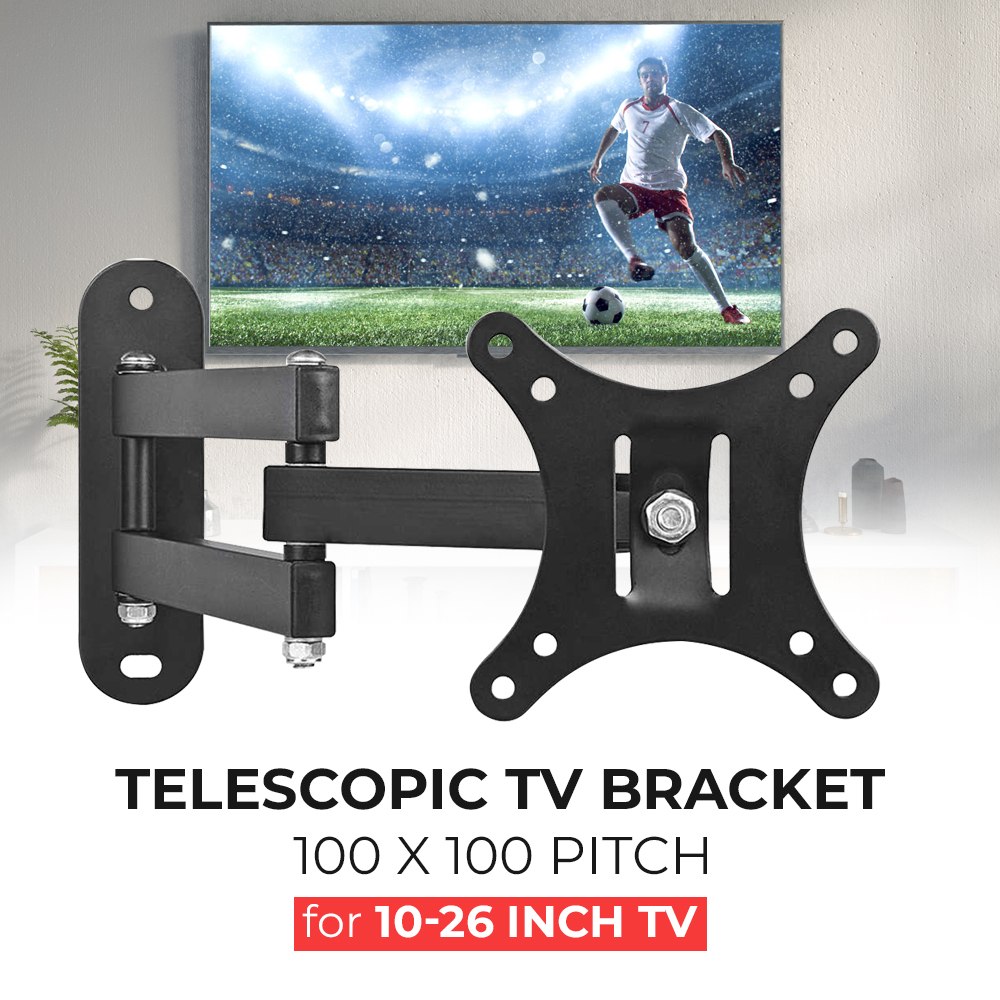 Telescopic TV Bracket Monitor 100 x 100 Pitch for 10-26 Inch TV - X-100