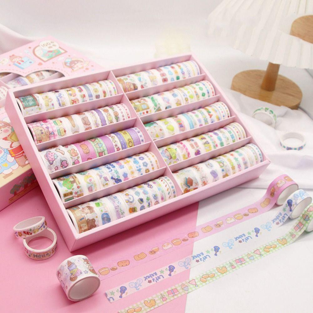 PAKET USAHA Stiker Sanrio Roll Momo Washi Tape Lucu Melody Kuromi Cinamonroll Mainan Anak Sticker Karakter Edukasi Lucu