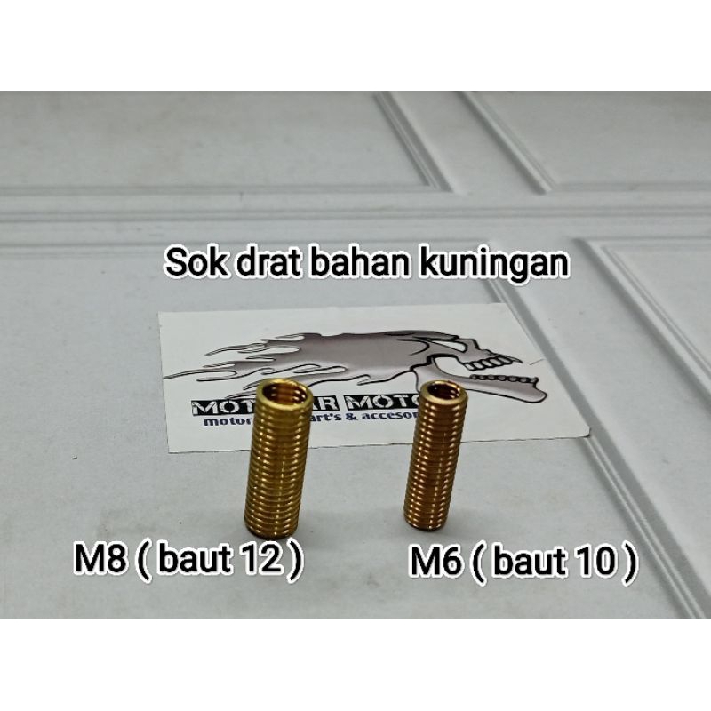 SOK DRAT KUNINGAN BAUT 10 BAUT 12