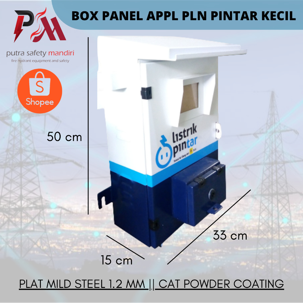 BOX PANEL APPL PLN PINTAR KECIL SIZE 50 x 33 x 15 CM KWH METER PLN LISTRIK OUTDOOR