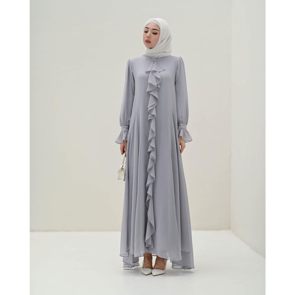 AURORA DRESS AF BAHAN CERUTY BABYDOLL LD 100 - 120 CM PJ 140 CM GAMIS WANITA TERBARU 2023 KEKINIAN / DRESS CERUTY WANITA JUMBO / MAXY DRESS WANITA FASHION MUSLIM / PAKAIAN MUSLIM WANITA