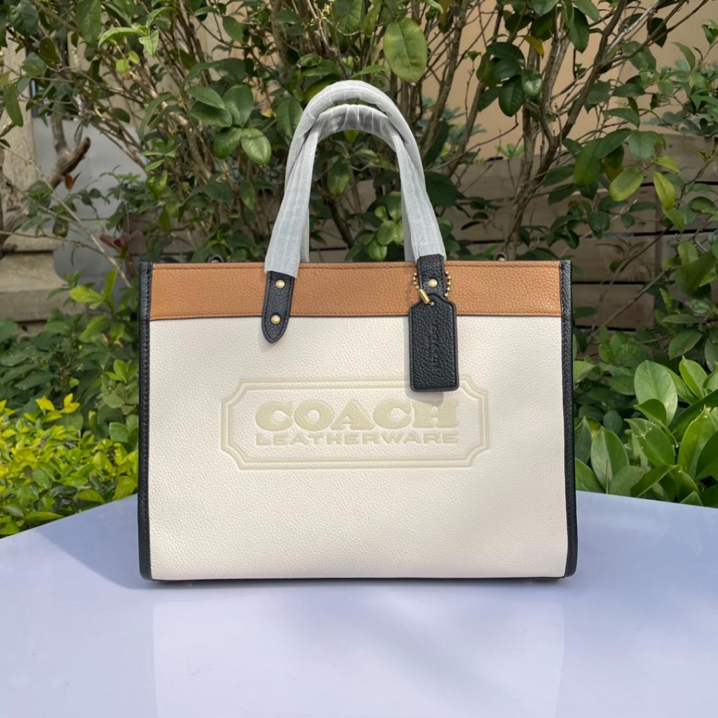 COACH C0777 C2004 Field30 color combination full leather Tote Tote head lychee grain cowhide, soft and textured, handmade exquisite, with dust bag