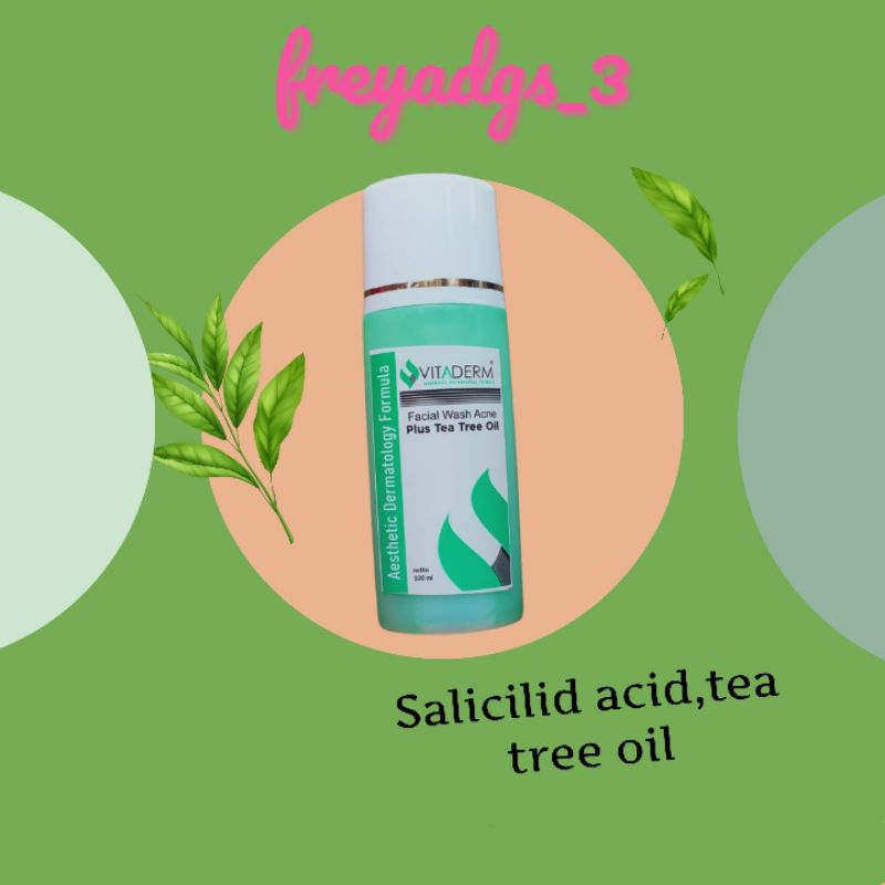 facial wash acne vitaderm dan toner vitaderm