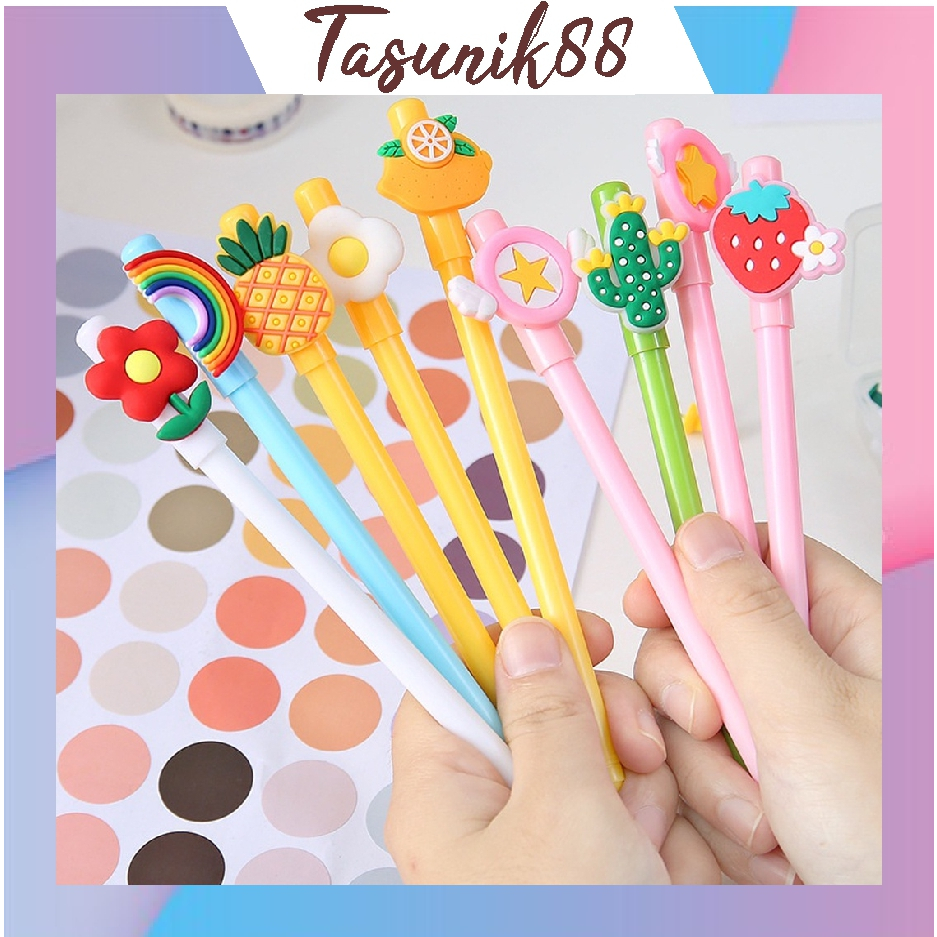 

⭐TasUnik88⭐ Pulpen Karakter Kartun Buah Pena Gel Motif Karakter Lucu Pen Cute Student Japanese S070