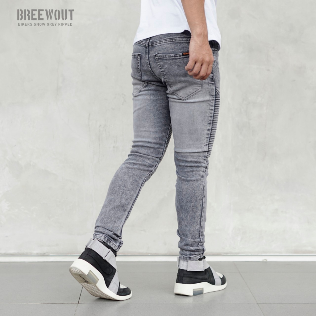 GEVAR Celana Jeans Bikers Grey Pria Jeans Panjang Pria