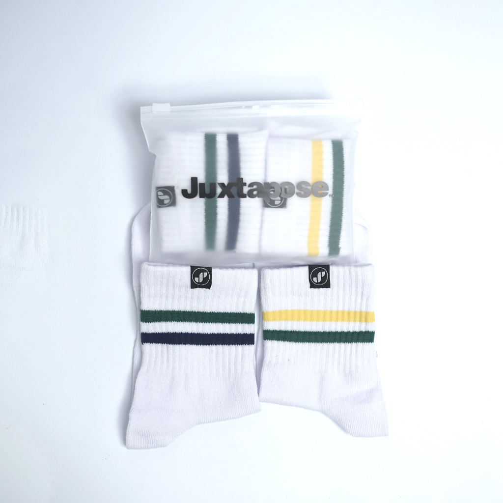 Kaos Kaki Pendek Motif Stripe Old School Socks Skate Ankle Socks - Kaos Kaki Pria Wanita - Juxtapose