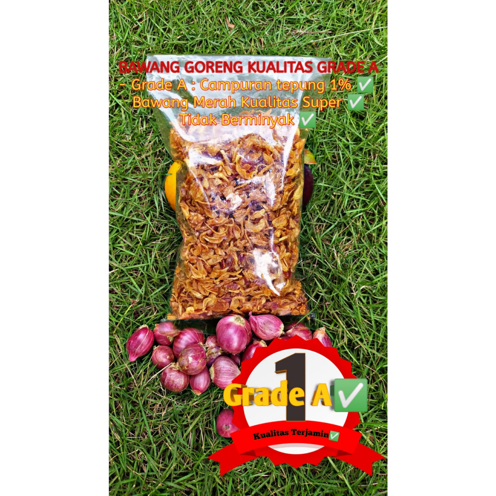 

Bawang Goreng / Brambang Goreng 250gr Asli Tanpa Bahan Campuran