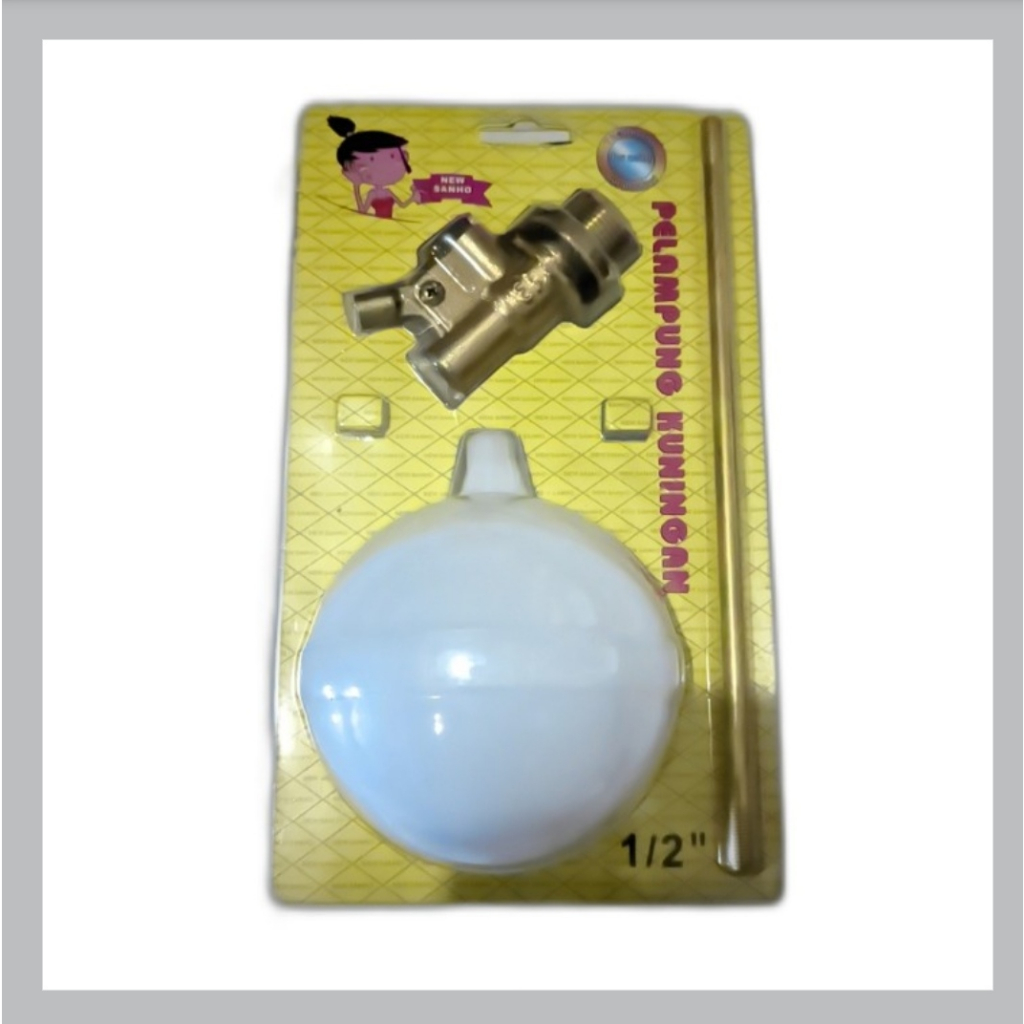 Pelampung Bola Kuningan Tandon Air 1/2” Inch / Pelampung Otomatis