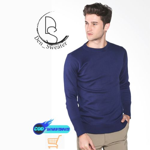 Kaos Pria O-Neck Sweater Rajut Pria Polos Sweater Rajut Pria Oblong Sweater Pria Polos Lengan Panjan