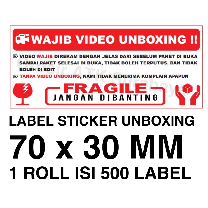 

Sticker Stiker Label FRAGILE JANGAN DI BANTING Video Unboxing Paket 70 X 30 MM / 7 X 3 CM isi 500 PCS