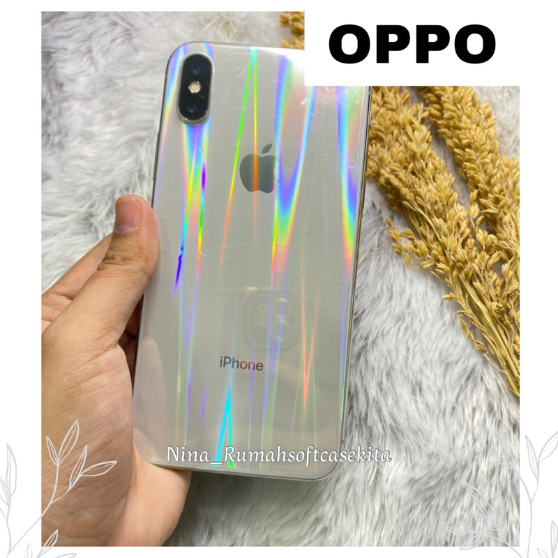 GARSKIN HOLOGRAM ANTI GORES BELAKANG HP OPPO