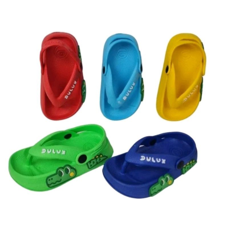 (COD)Sandal Jepit Anak Dengan Tali Belakang CHOCO/Sandal Jepit Bayi dan Batita Dengan Tali Belakang dan Karakter Buaya size 20-25