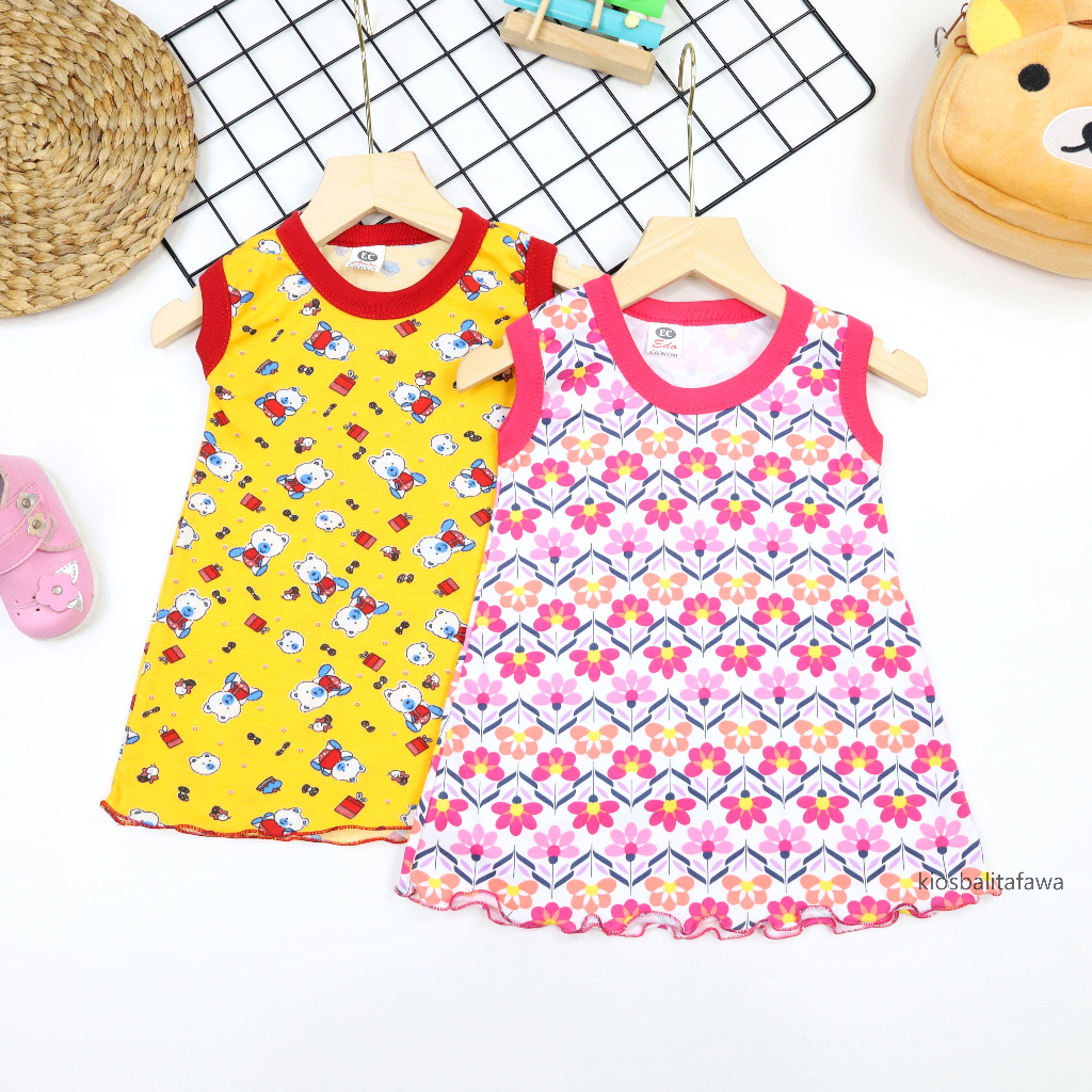 (ISI 3 PC) Daster Yukensi Bayi uk 0-12 Bulan Dress Bayi Baju Kaos Daster Meylan Baju Anak Perempuan babycinnamon