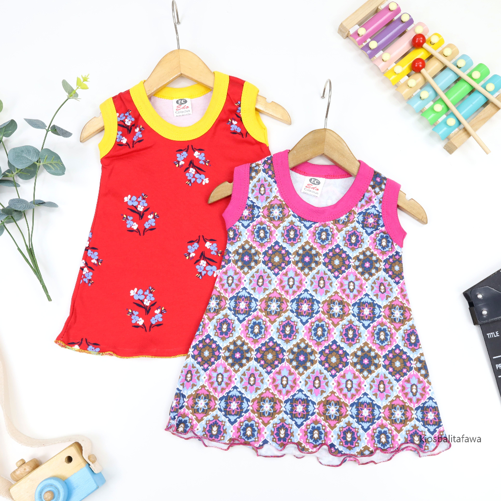 (ISI 3 PC) Daster Yukensi Bayi uk 0-12 Bulan Dress Bayi Baju Kaos Daster Meylan Baju Anak Perempuan babycinnamon