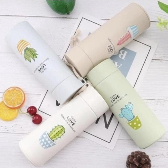 Botol Minum Kaca unik Motif Kaktus /Kaktus Model Botol Minum