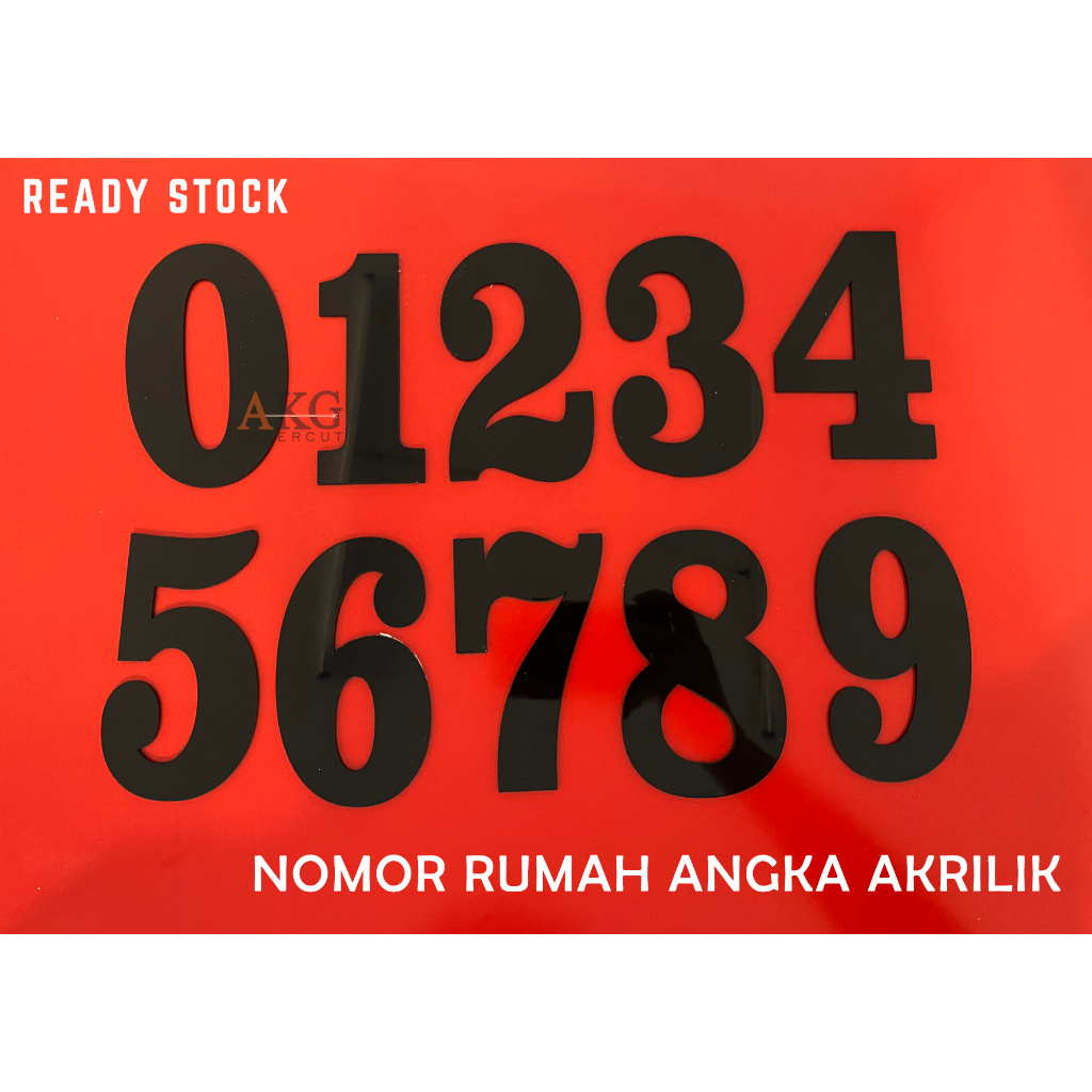 Nomor Rumah Angka | Nomor Rumah Cluster Akrilik Angka Tempel