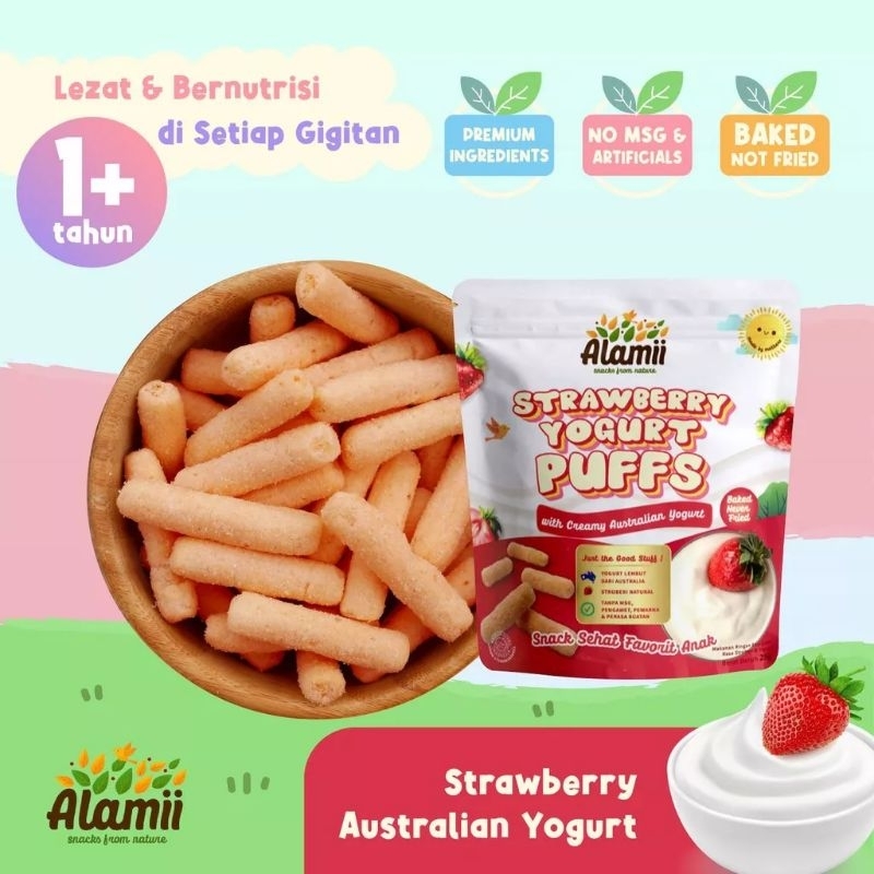 

Snack Alamii Strawberry Yogurt Puffs