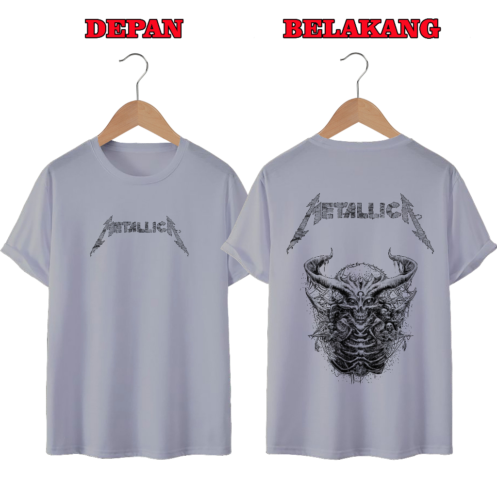 KAOS DISTRO UNISEX PRIA DAN WANITA TERBARU, METALICA 2