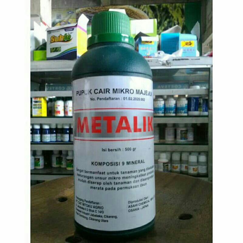 obat pertanian pupuk cair mikro metalik 500ml
