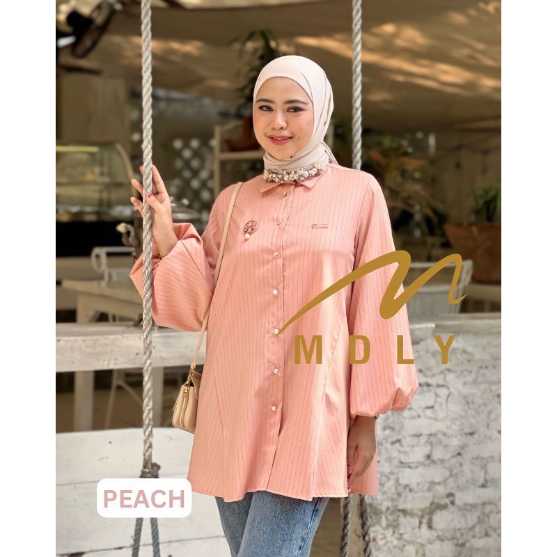 Ready Hannah Stripes Tunik by Mdly Gamis Muslim Original