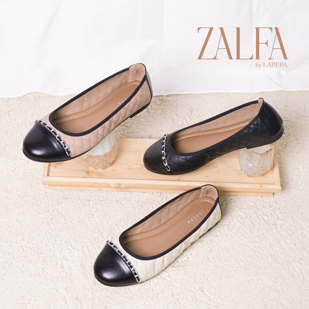 Adarastore - Lapepa ZALFA Sepatu Wanita Casual Flatshoes Kerja Model Simpel Kekinian