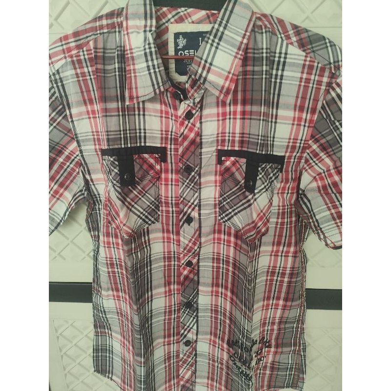 kemeja pria kotak kotak osella