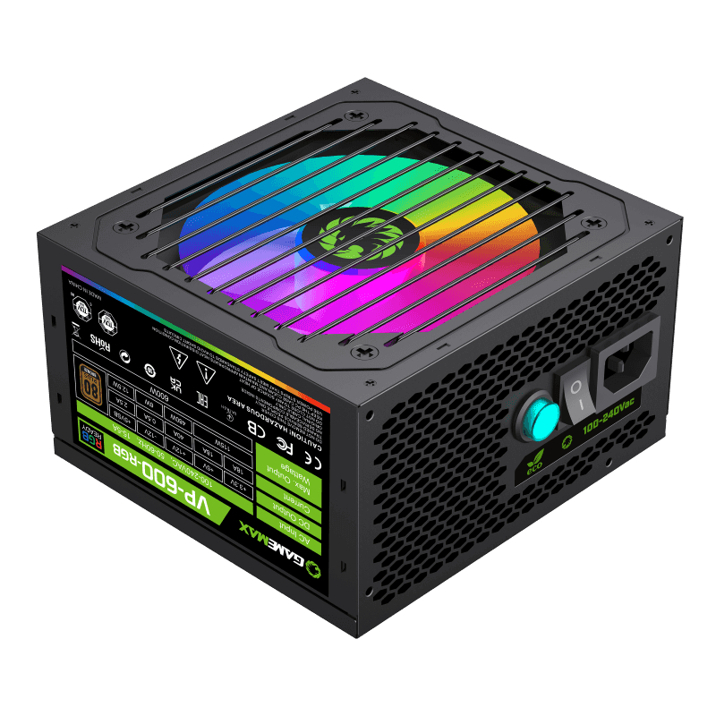 PSU Gamemax VP-600 RGB Performance Gaming 80+ Bronze Gamemax VP600 RGB