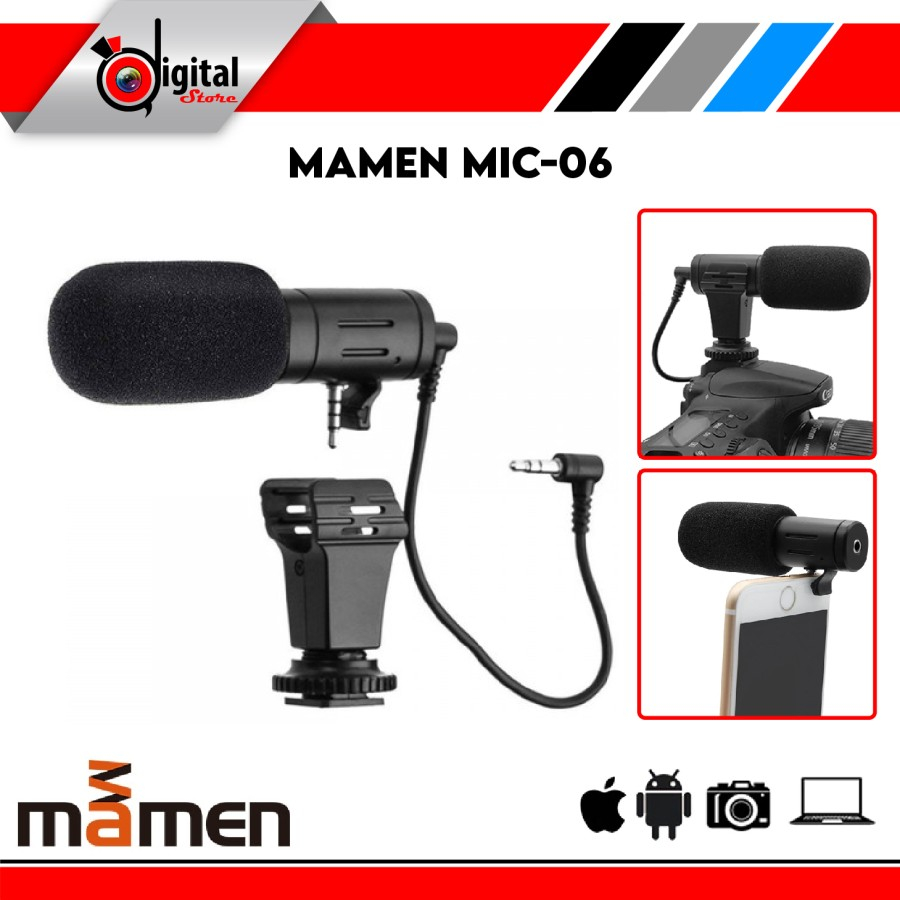 Mic MAMEN Shotgun MIC 06 vlog mic kamera Smartphone