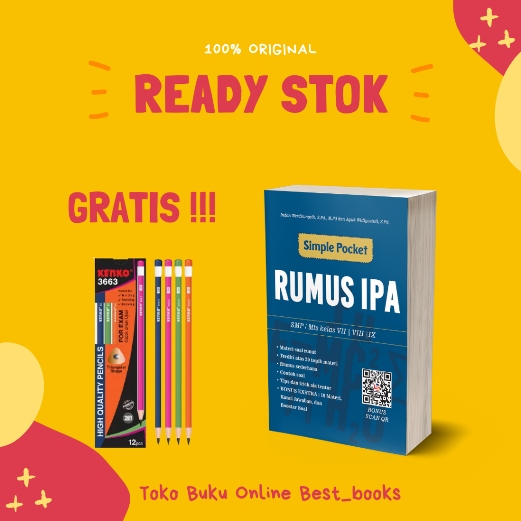 BUKU RUMUS IPA SMP - SIMPLE POCKET IPA SMP/MTS KELAS VII, VIII, IX