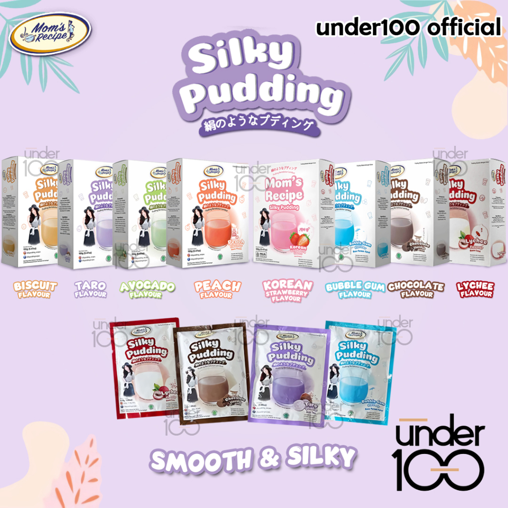 ❤ Under100 ❤ Mom's Recipe Silky Pudding Box 155g, Silky Pouch 110g Puyo Puding Susu Forisa HALAL BPOM