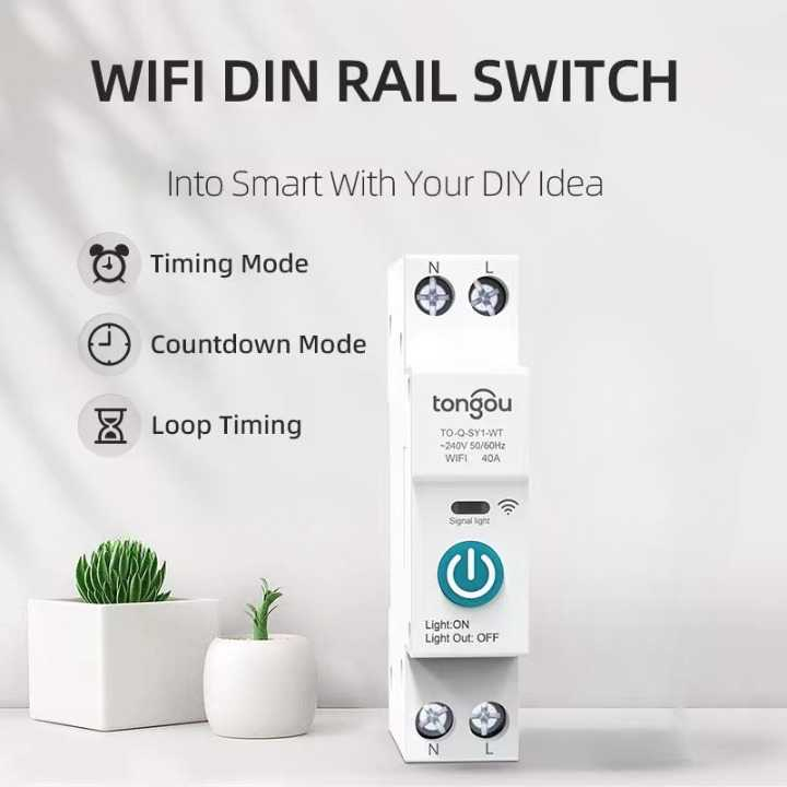 Din Rail 1P kWh Monitor Smart Tuya App Timer Voice Control 40A Virtual Assistant Kontrol Penggunaan Lsitrik