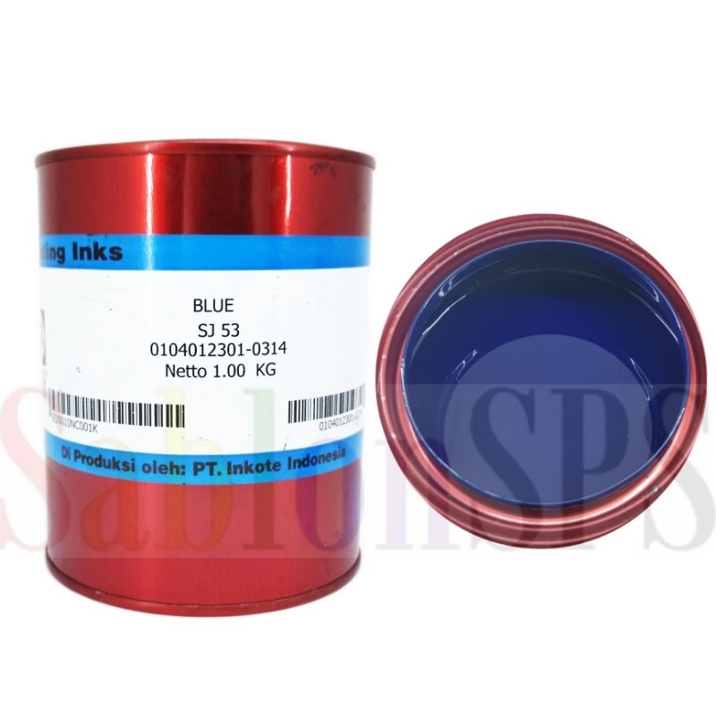 TINTA SABLON GELAS KACA/ BESI SJ 53 BLUE 1KG BASIS MINYAK SOLVENT