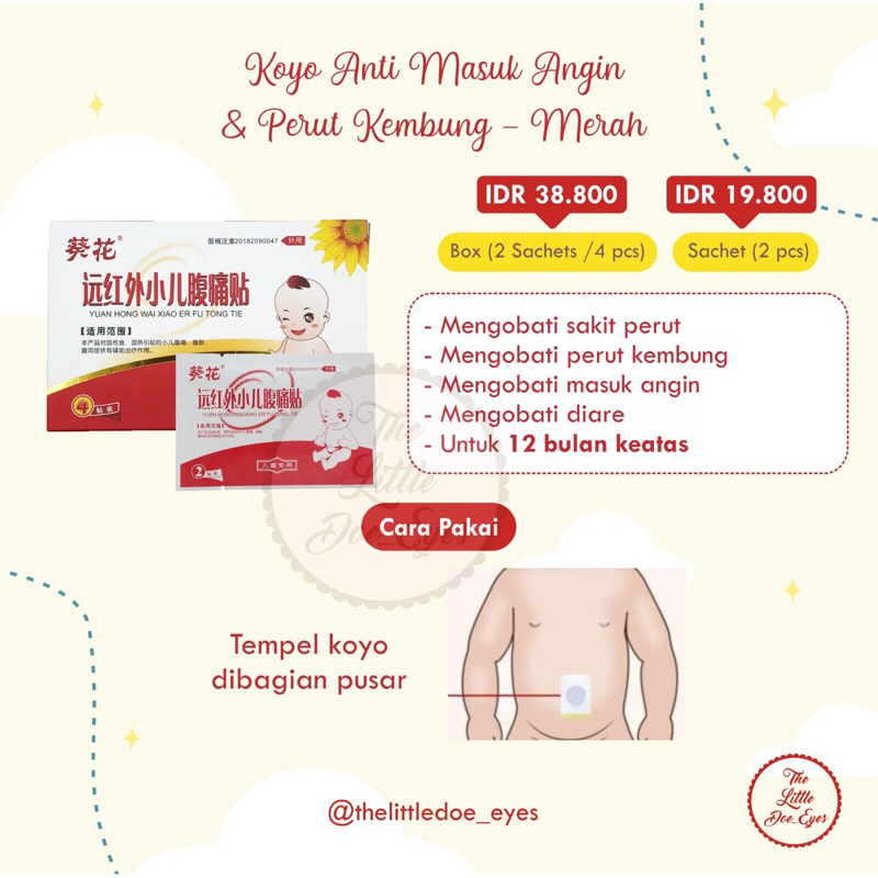 [READY] Ding Qui Er Qi Tie satuan (Koyo Anti Kembung/ Koyo Masuk Angin Anak)