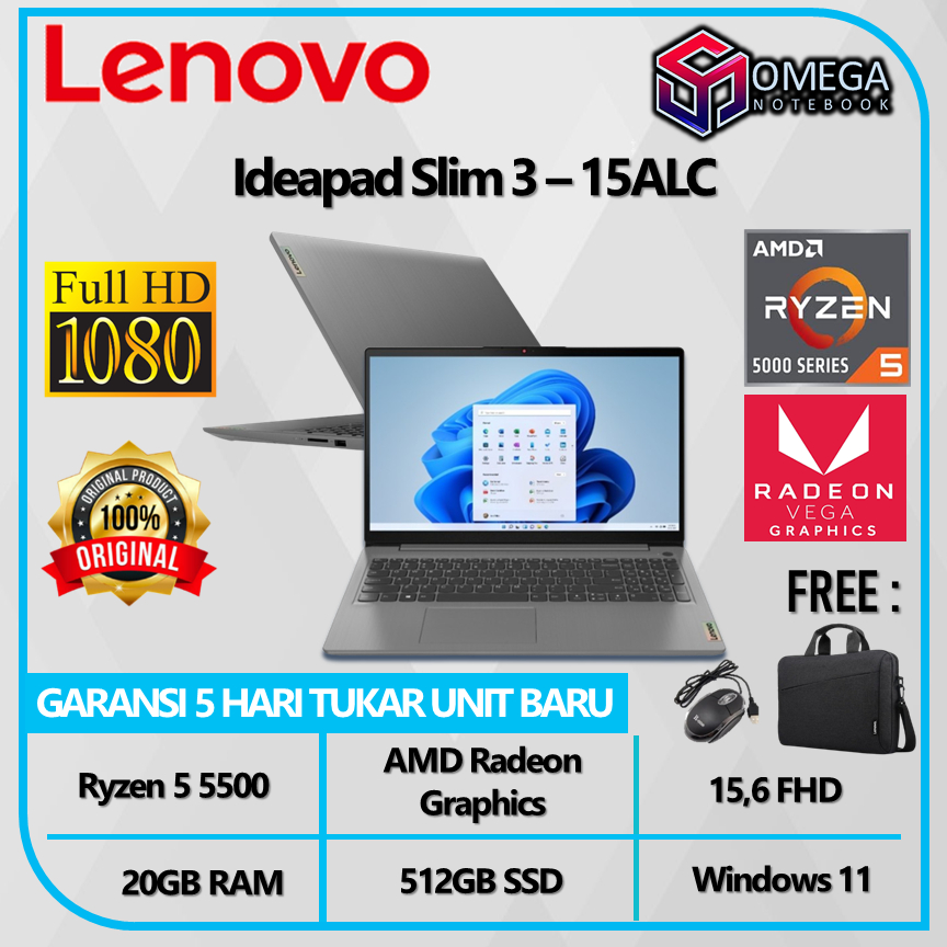 LENOVO Ideapad Slim 1 15 Ryzen 5 7520 8GB 512GB Radeon R610M Windows 11 15.6&quot; FHD