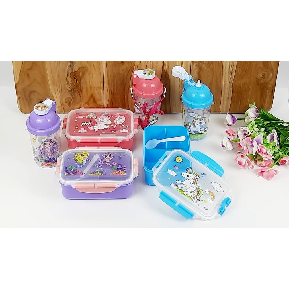 RML047K-1 Set Lunch Box + Botol Unicorn