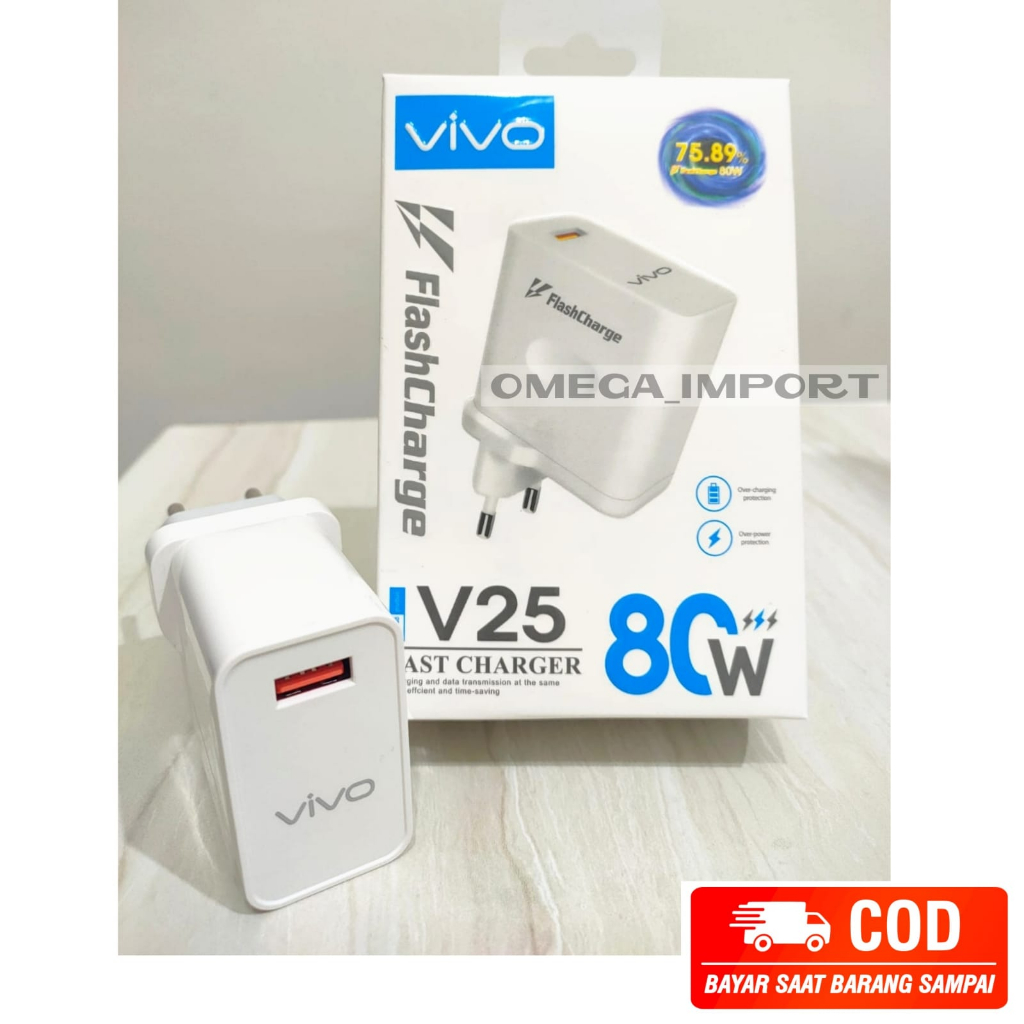 (OM) ADAPTER VIVO V25 80W SUPER VOOC FAST CHARGER